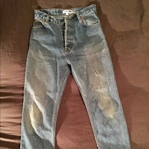 RE/DONE high rise straight crop